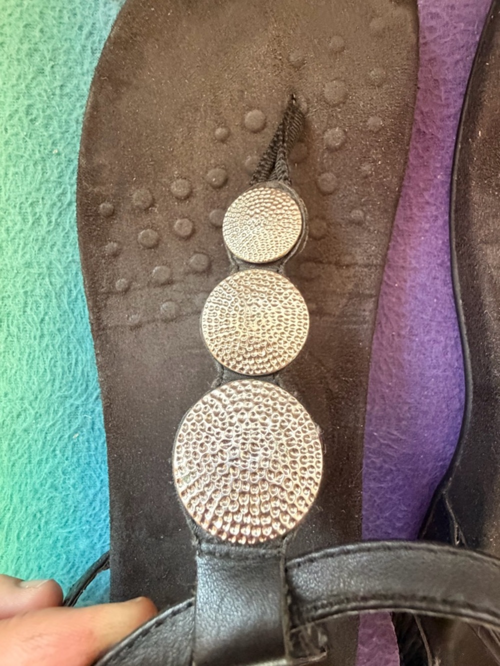 Vionic Womens Sandals Lizbeth Black Silver Medallion Comfort Capsule Shoe Sz 7.5 - Picture 7 of 8